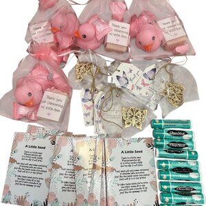 Lot of Baby Shower Favors Girl Pink